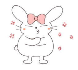 Ribbon of the rabbit sticker #199554