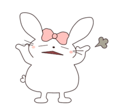 Ribbon of the rabbit sticker #199556