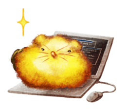 Fluffy mouse stamp sticker #199631