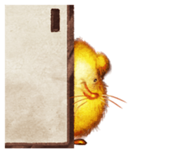 Fluffy mouse stamp sticker #199633