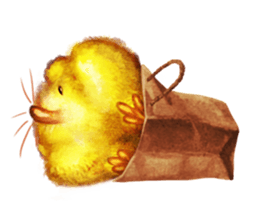 Fluffy mouse stamp sticker #199634