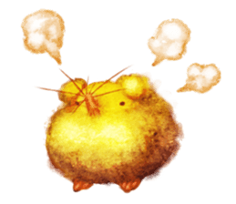 Fluffy mouse stamp sticker #199637