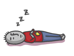 ojizousan and little bird sticker #199740