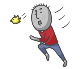 ojizousan and little bird sticker #199742