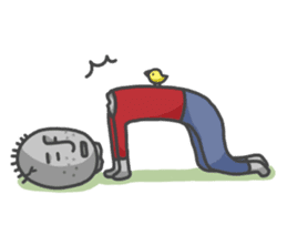 ojizousan and little bird sticker #199746