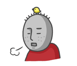 ojizousan and little bird sticker #199747