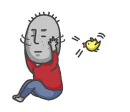 ojizousan and little bird sticker #199749