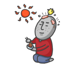 ojizousan and little bird sticker #199755