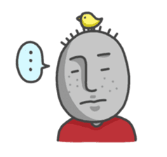 ojizousan and little bird sticker #199762