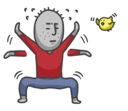 ojizousan and little bird sticker #199766