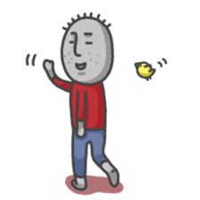 ojizousan and little bird sticker #199769