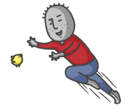 ojizousan and little bird sticker #199773