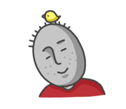 ojizousan and little bird sticker #199776