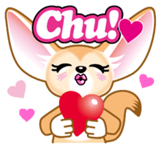 Pretty Fennec stamp sticker #201134