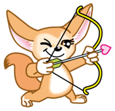 Pretty Fennec stamp sticker #201154