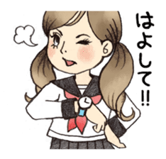Osaka schoolgirl sticker #201531