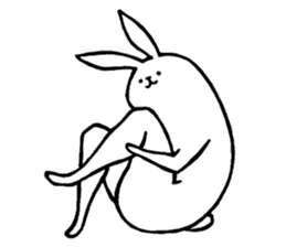 rabbit with beautiful legs sticker #202857
