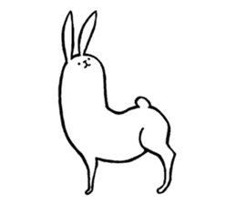 rabbit with beautiful legs sticker #202876