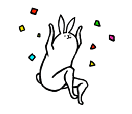 rabbit with beautiful legs sticker #202884