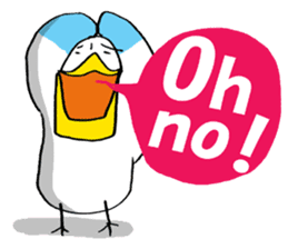 A Seagull wearing a Cat's mask sticker #203063