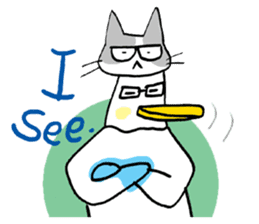 A Seagull wearing a Cat's mask sticker #203065