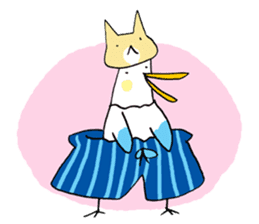 A Seagull wearing a Cat's mask sticker #203069