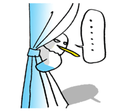 A Seagull wearing a Cat's mask sticker #203070