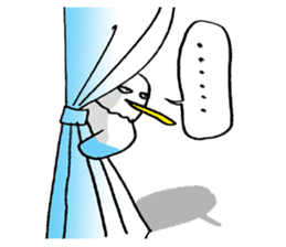 A Seagull wearing a Cat's mask sticker #203070