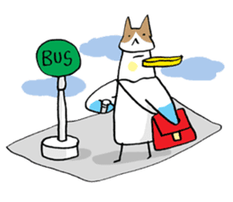 A Seagull wearing a Cat's mask sticker #203071