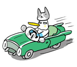 A Seagull wearing a Cat's mask sticker #203074