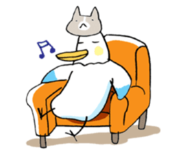 A Seagull wearing a Cat's mask sticker #203080