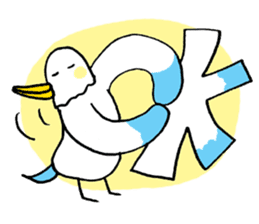 A Seagull wearing a Cat's mask sticker #203081