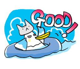 A Seagull wearing a Cat's mask sticker #203082