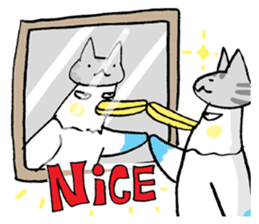 A Seagull wearing a Cat's mask sticker #203085