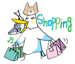 A Seagull wearing a Cat's mask sticker #203090