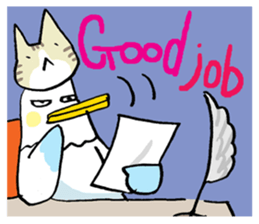 A Seagull wearing a Cat's mask sticker #203091