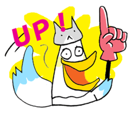 A Seagull wearing a Cat's mask sticker #203092