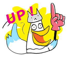 A Seagull wearing a Cat's mask sticker #203092