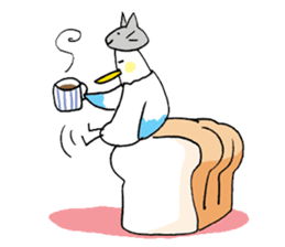 A Seagull wearing a Cat's mask sticker #203095