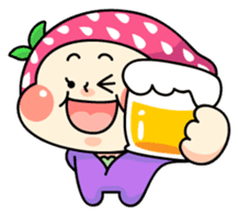 Hood of strawberry sticker #203777