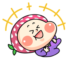 Hood of strawberry sticker #203779
