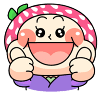 Hood of strawberry sticker #203780