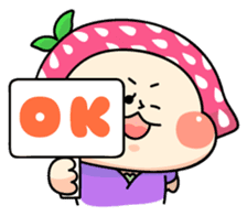 Hood of strawberry sticker #203781