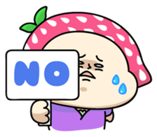 Hood of strawberry sticker #203782