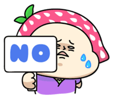 Hood of strawberry sticker #203782