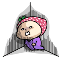 Hood of strawberry sticker #203784