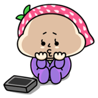 Hood of strawberry sticker #203786