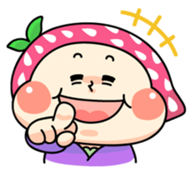 Hood of strawberry sticker #203790