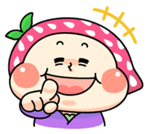 Hood of strawberry sticker #203790