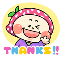 Hood of strawberry sticker #203798